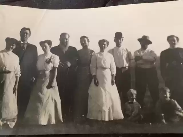 Taken in Choctaw, Ok, 1911. GG, with third wife, Elsie Klostermeyer Rupert on his left & family